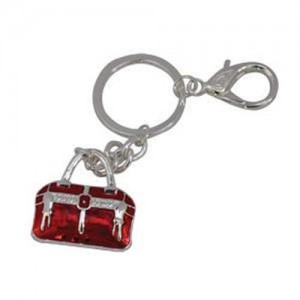 Cool Bag Handbag Charm Keyring Red