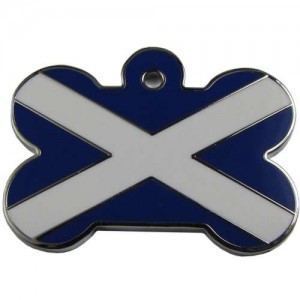 Enamelled Bone with the Scotland Flag Enamelled Bone with the Scotland Flag