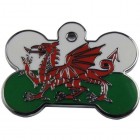 Enamelled Bone with the Welsh Flag Enamelled Bone with the Welsh Flag